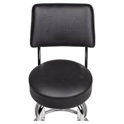Fender Blackout Backrest Barstool w/ Embossed Logo, 30" image 7