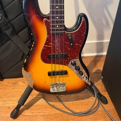 Fender Custom Shop 1961 Jazz Bass Heavy Relic 3-Tone Sunburst with Case image 1
