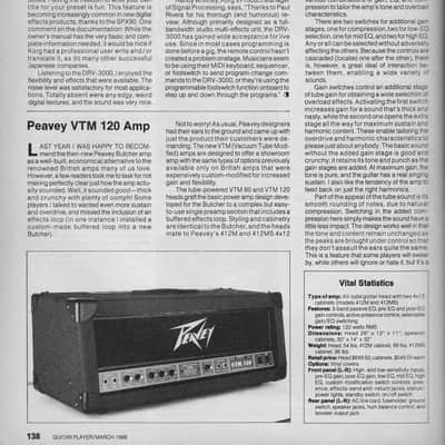 Peavey VTM 60 Vintage Tube Modified Series 60-Watt Guitar Head Late 1980s - Black image 9
