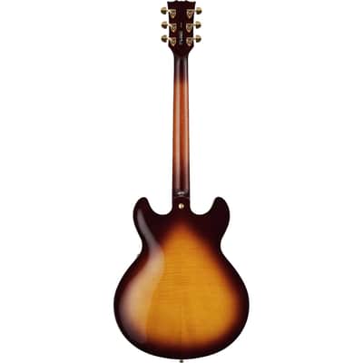 Yamaha SA2200 Semi-Hollowbody Electric Guitar, Sycamore Top; Brown Sunburst image 4