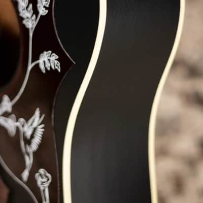 Gibson Hummingbird Special Dreadnought Acoustic/Electric Guitar - Ebony Satin with Gig Bag image 12