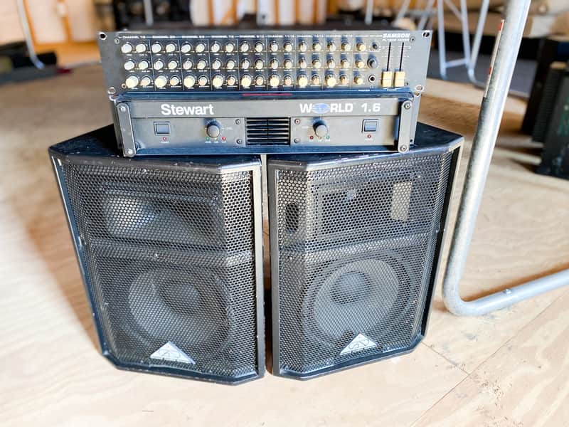Samson PL1602 16-Channel PA system - GAD GT-1071 Speakers - Stewart Power Amp image 1