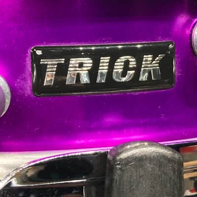 Russ McKinnon's, Tower of Power, Trick 14x4" Aluminum Snare Drum, Upgraded Throw-Off - Purple, 1989. Signed! image 5