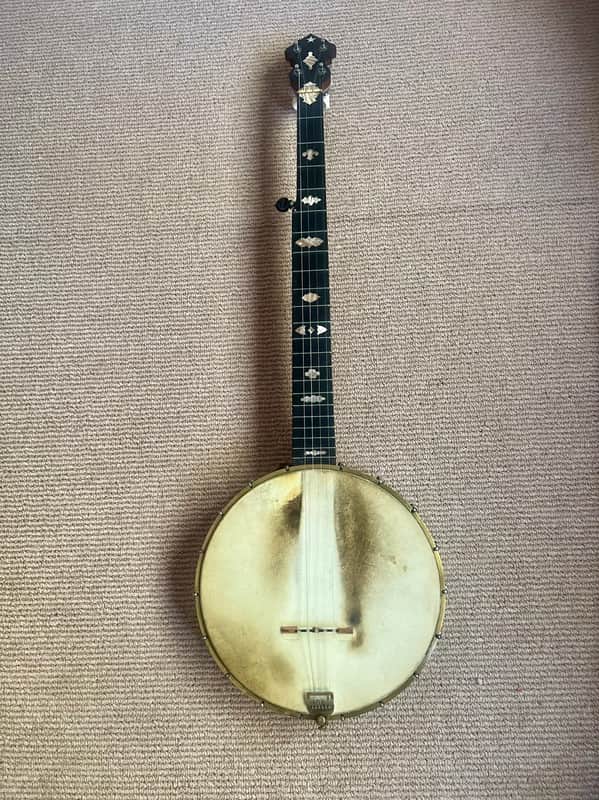 Vintage George Washburn 5-String Banjo circa 1913 w/hard shell case image 1