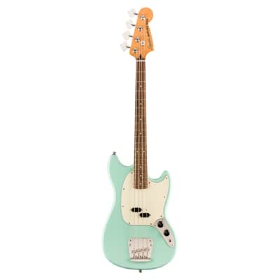 Used Squier Classic Vibe '60s Mustang Bass - Surf Green w/ Laurel FB image 2