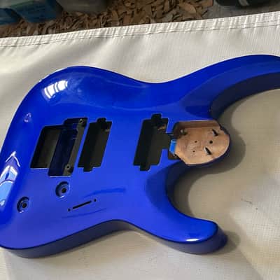 2010's Indonesian Jackson Pro Plus Series DKA Dinky Metallic Candy Blue Guitar Body Floyd Ready image 3