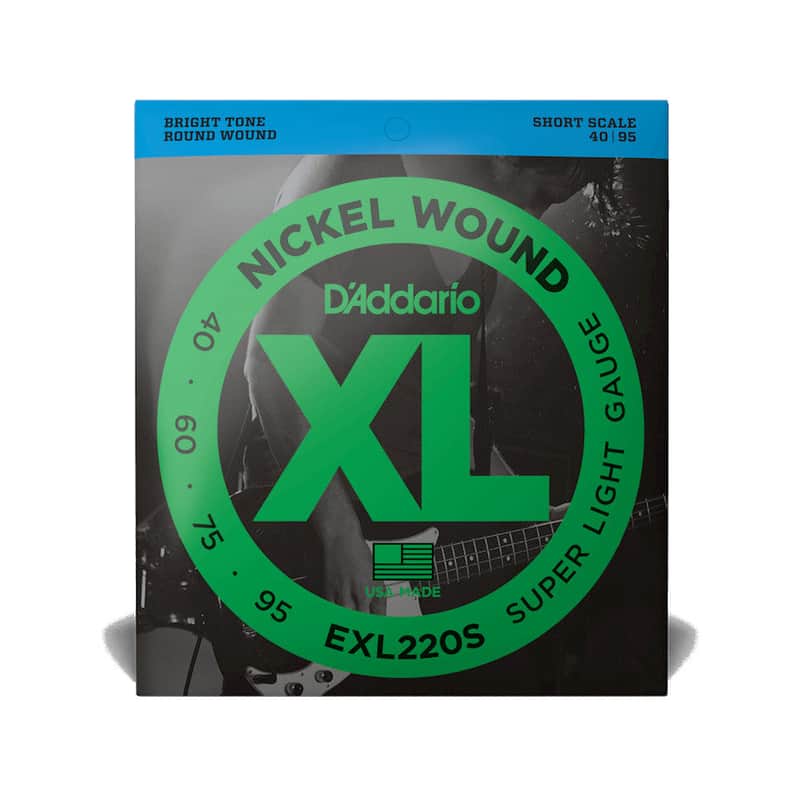 D'Addario EXL220S Super Light Short Scale Bass Strings - 40-95 - Short Scale image 1