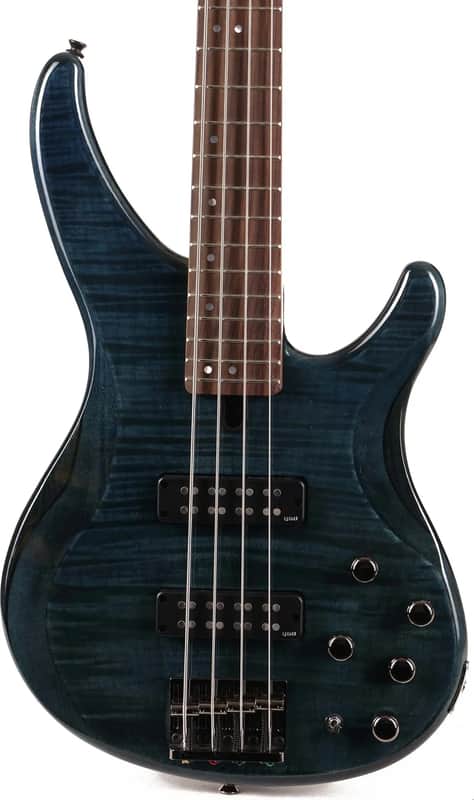 Yamaha TRBX604FM 4-String Bass Guitar, Rosewood Fingerboard, Indigo Blue image 1