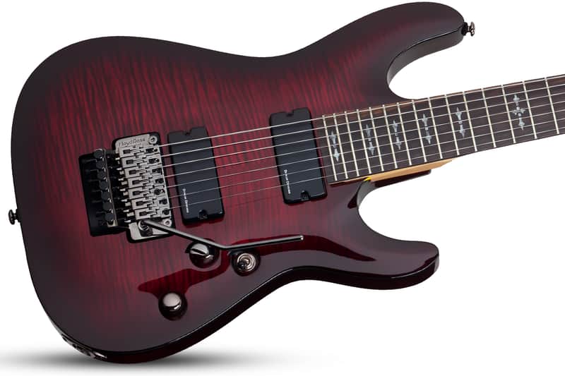 Schecter #3260 Demon-7 Crimson Red Burst - 7 String Electric Guitar w/Floyd Rose image 1