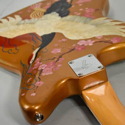 New Guardian Hand Painted Guitars "Golden Orient" Fender Jazzmaster w/HSC image 12