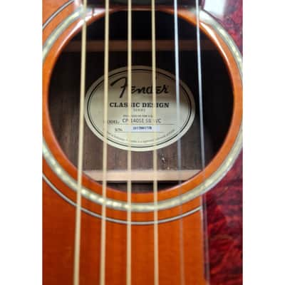 Fender CP-140SE - Acoustic Guitar - Sunburst - Excellent w/ Soft Case & Hard Case image 3