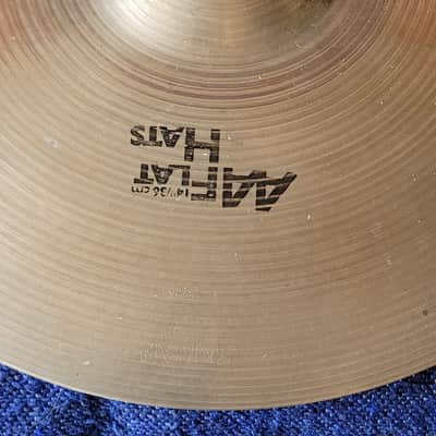 Vintage Sabian 14 Inch Flat Hats Hi Hats Cymbals image 5
