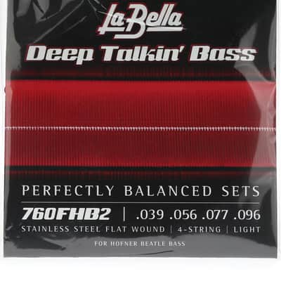 La Bella 760FHB2 Deep Talkin' Beatle Bass Flatwound Bass Guitar Strings - .039-.096 Light image 1
