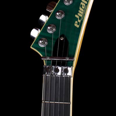 Edwards by ESP E-HR 145 QM See Through Green Seymour Duncan Floyd Rose image 2