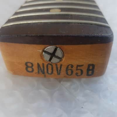 1965 FENDER MUSTANG NECK made in USA - RARE SLAB BOARD VERSION image 8