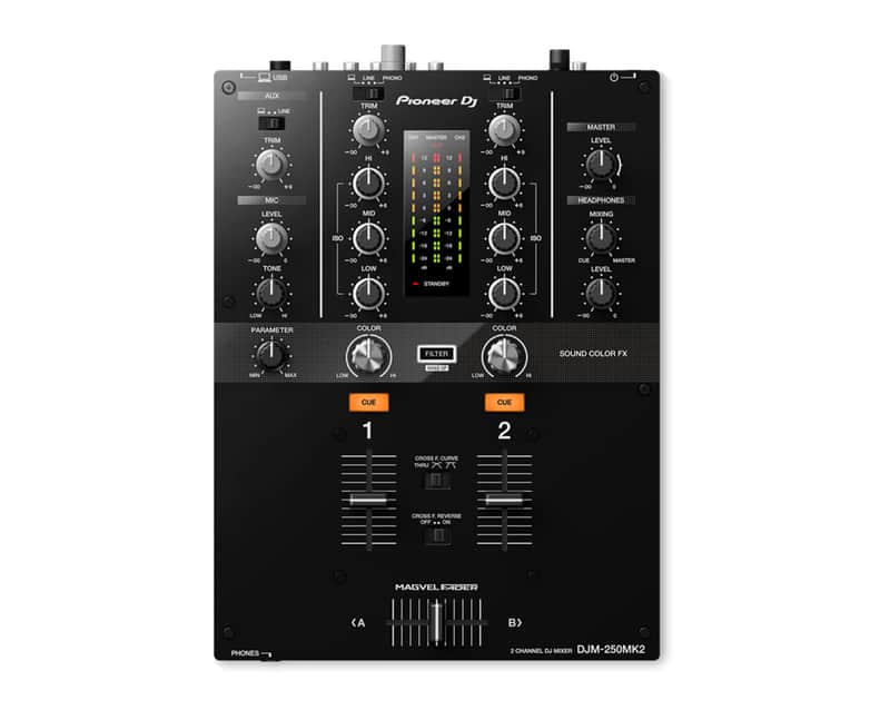Pioneer DJ DJM-250MK2 DJM250 2-Channel DJ Mixer with Built-In USB Soundcard image 1