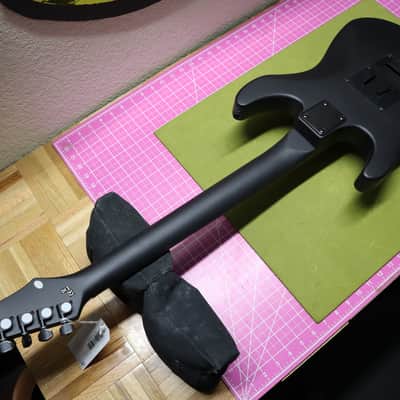 Harley Benton HWY-25BKS Progressive 2022 Black Matte Free FretWerx Setup and Fret Polish USA Stock image 14