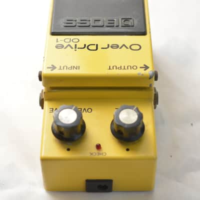 Boss OD-1 Over Drive (Black Label) 1981 - 1985 - Yellow Vintage Guitar Effects Pedal JRC4558D Made in Japan image 7