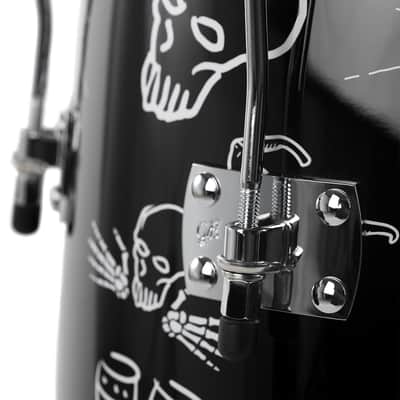 Gon Bops Lenny Castro Signature 13.25" Super Tumba Conga Drum Hand-Drawn Skull Logo | Authorized Dealer image 2