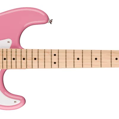 Squier Squier Sonic Stratocaster HT H Maple FB White Pickguard Flash Pink image 1
