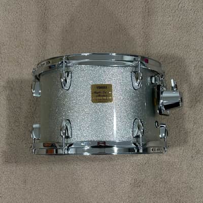Yamaha 12x8 Maple Custom Absolute Mounted Tom Drum Silver Sparkle Made In Japan image 1