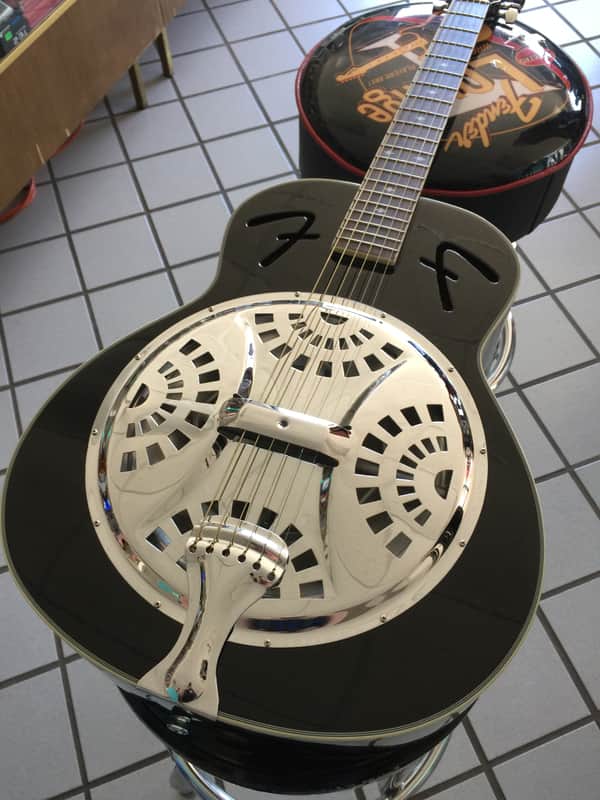 Fender FR-50 Resonator guitar Black with gig bag | Reverb Fender FR-50 Resonator guitar Black with gig bag | Reverb