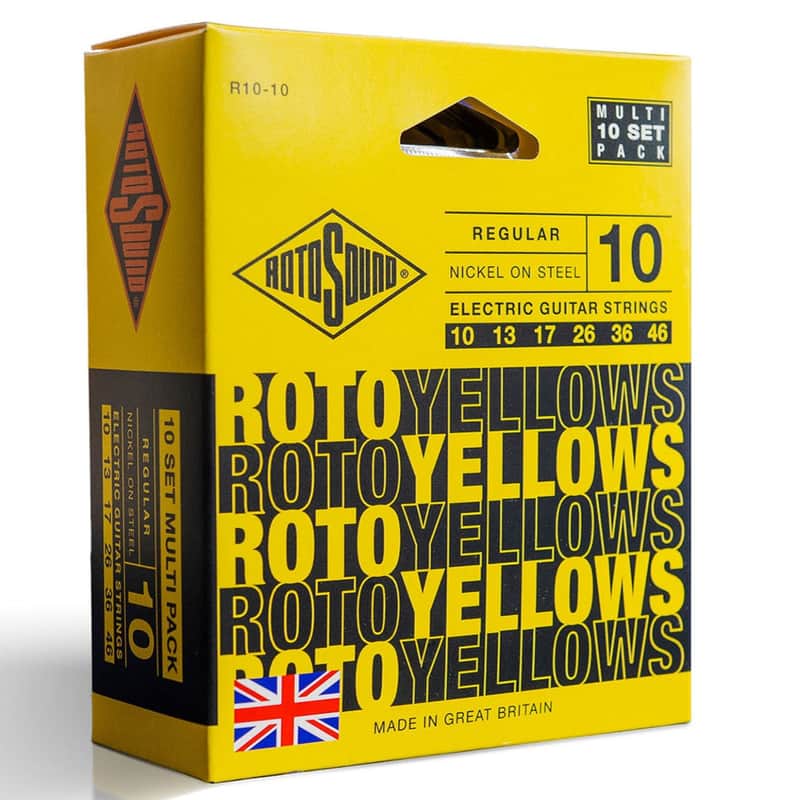 Rotosound Electric Guitar Strings 10-46 Regular Yellows 10 Sets R10-10 image 1