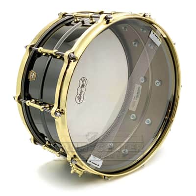 Ludwig LB417BT Black Beauty Snare Drum 14x6.5 w/Brass Trim image 3