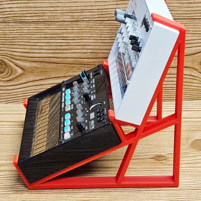 The Analog Source 2 Tier Red Desktop Stand for Korg Volca Beats Bass FM Keys Nubass Loop Mix Sample Synthesizer Mixer Drum Rhythm Machine Sampler image 2