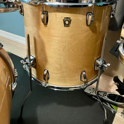 Ludwig USA Classic Vintage 1980's 6 PC Drum Set Kit 18 inch Floor Tom Natural Gloss image 17