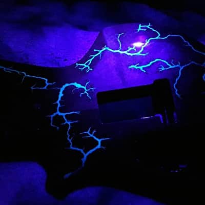Warmoth  Z Body Only Magenta With Aqua Glow In The Dark Resin. (Body Only image 3