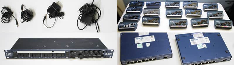 Aviom Lot of Personal Mixers & Net/Power Distributors - A-16II / A-16CS / A-16D / A-16R image 1