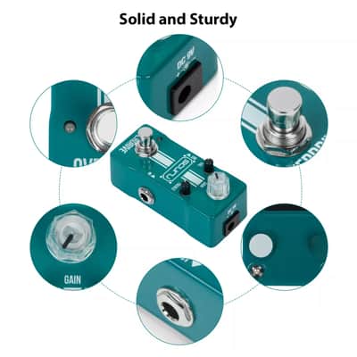 SCURU Overdrive Guitar/Bass Effect Pedal GAIN/VOL/TREBLE Versatile Made By CALINE image 5