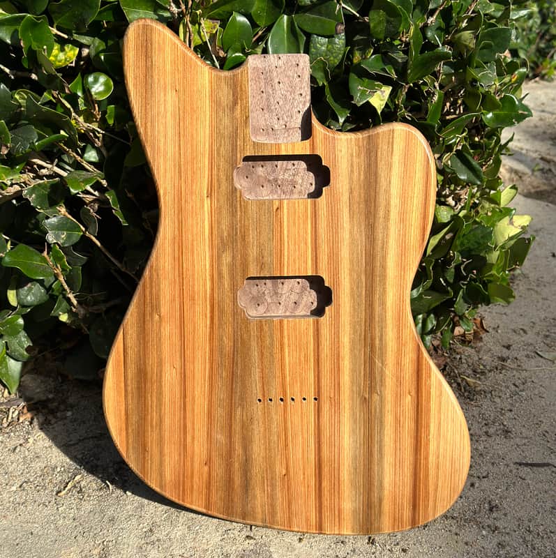 SHC - jazzmaster style - reclaimed cypress and walnut - reclaimed Americana image 1
