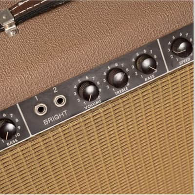 Fender 1963  Vibrolux Amp brownface 12" Celestion Gold FS & Cover 1963 - brown image 3
