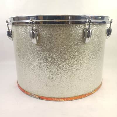 Slingerland 12x18" 3Ply Silver Sparkle Wrap Concert Tom Drum Marching Quad/Bass image 1