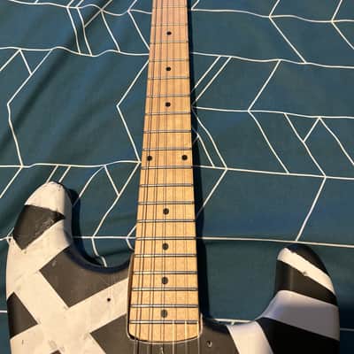 EVH 1978 reverse colour way black and white frankenstrat “Zebra” 1978 - Matte black image 11