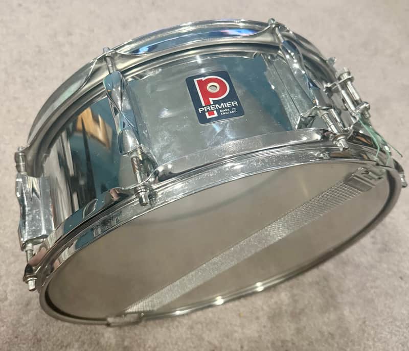 Premier 5.5x14 Steel Snare Drum 1970’s - Chrome image 1