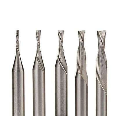 StewMac Carbide Downcut Inlay Router Bits, Set of all 5 sizes image 1