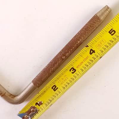Ludwig 50-60s 3/8x5.5x10"Cymbal L-Arm Rod Nickel Vintage Bass Drum Mount Holder image 2