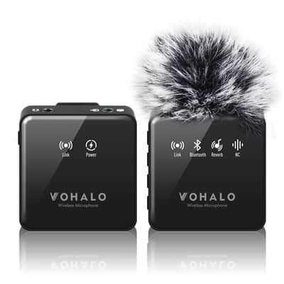 VOHALO Wireless Lavalier Microphone for iPhone, Android & PC, Mini Clip-on Lapel Bluetooth Mic with Noise Reduction for Video Recording, Streaming, Vlog, YouTube, TikTok(U.S. domestic inventory) image 1