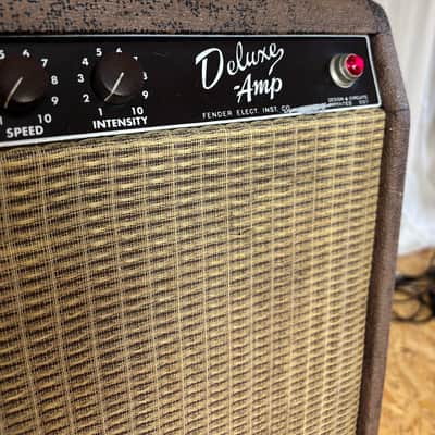 Fender Deluxe 6G3 Brownface 20-Watt 1x12" Guitar Combo 1961 - 1963 - Brown image 1