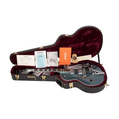 2022 Gretsch G6136T-140 PRO 140th Falcon Hollowbody Gtrw/Bigsby, 2-Tone Stone/Pure Platinum, JT2212XXXX image 10