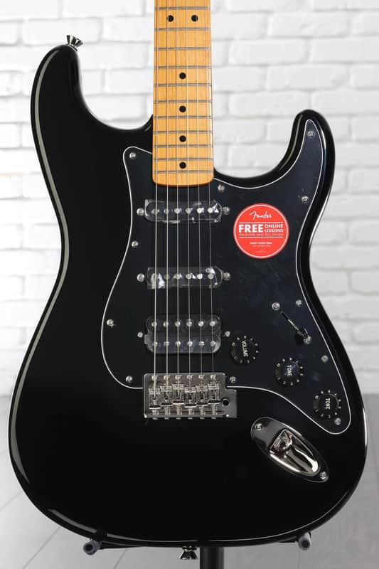 Squier Classic Vibe '70s Stratocaster HSS with Maple Fretboard - Black **New In Box** image 1