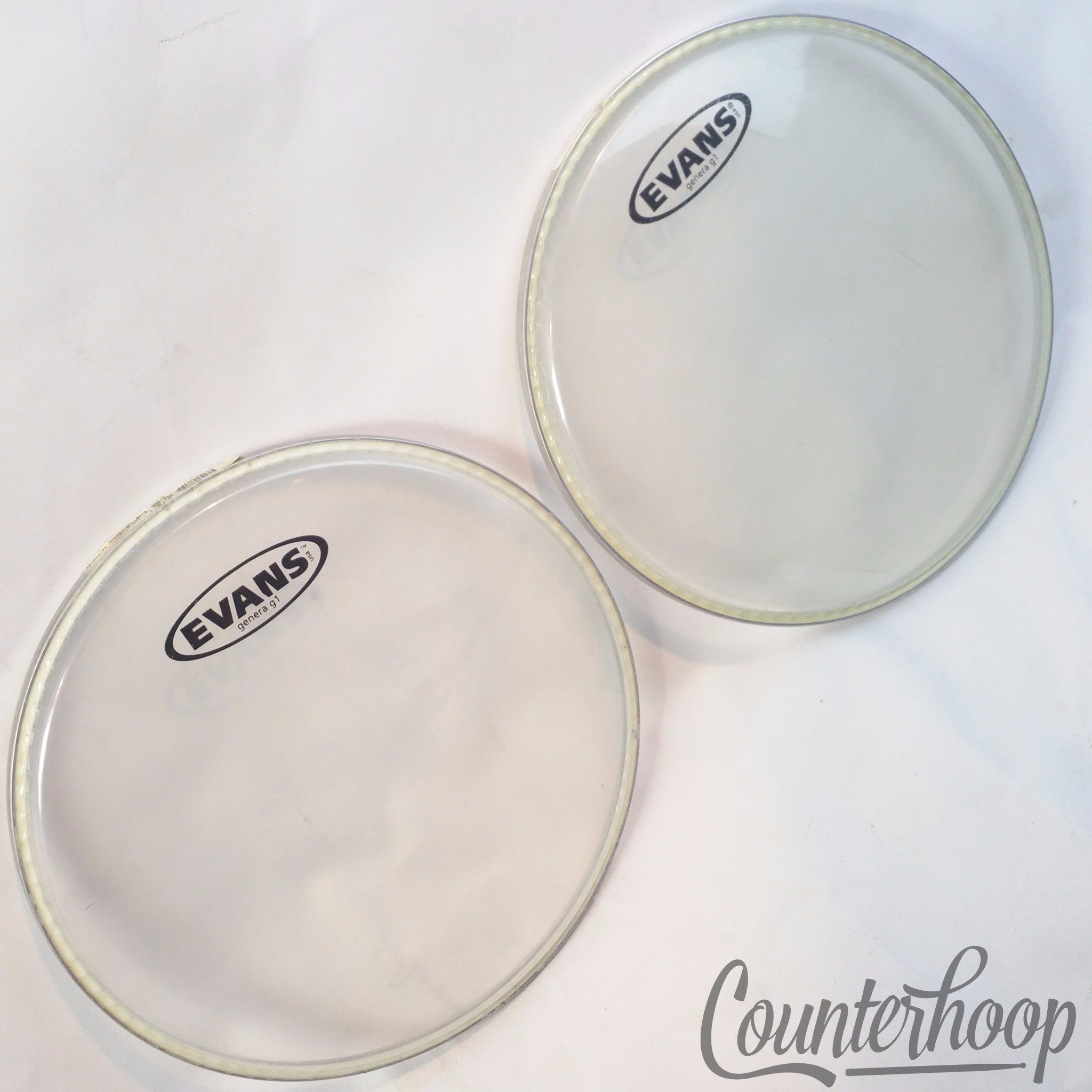 Evans 2x 10" Tom Drum Heads Genera G1 Clear 1-Ply Batter/Resonant USA* — main photograph