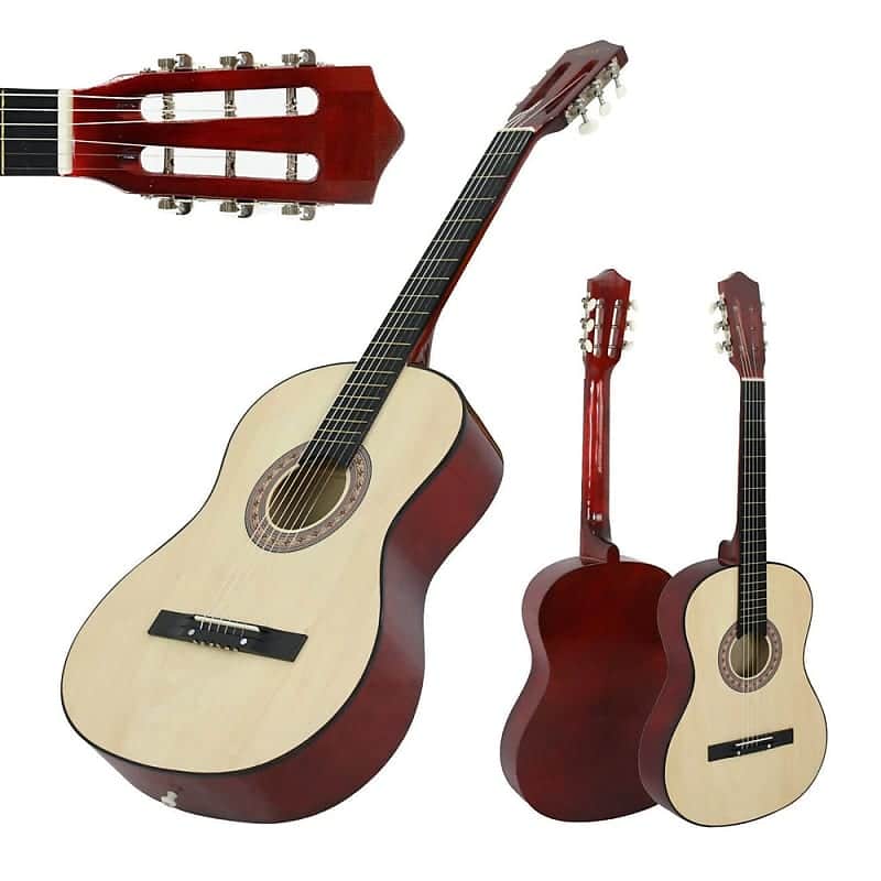 38 Inch Beginners Acoustic Guitar With Guitar Case, Strap, Tuner, Pick Natural image 1