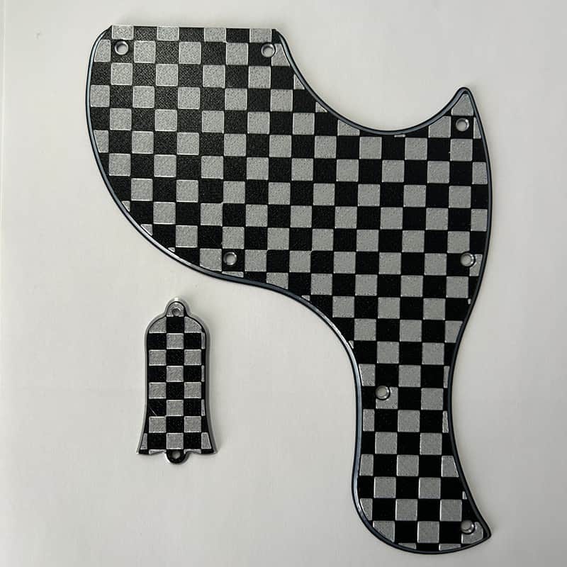 Pickguard & Truss rod Cover for Gibson SG Junior Jr. Checkerboard image 1