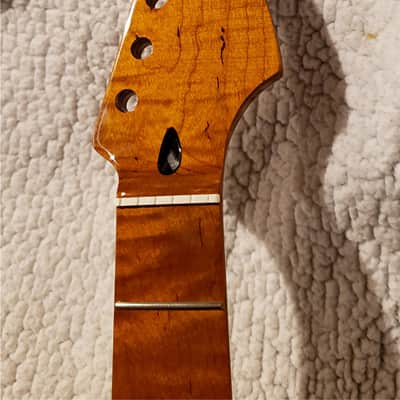 Stunning USA,Roasted Flame maple neck.Made for a Strat body # EMS-59. Make a fair offer. image 7