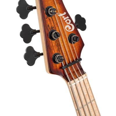 Cort GBFUSION5ABB GB Series Fusion 5 String Bass Guitar - Antique Brown Burst image 4