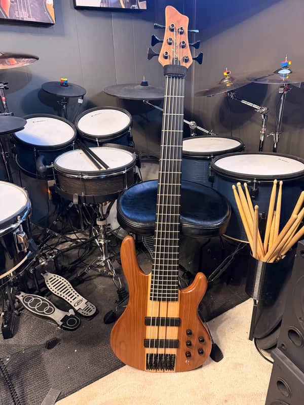 AIO 6W Walnut 6-String Bass Guitar GS-001 image 1